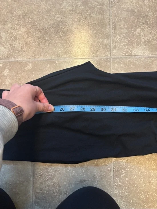 Bobbie Brooks Black Knit Pants with Fold-Over Waistband - Picture 5 of 5